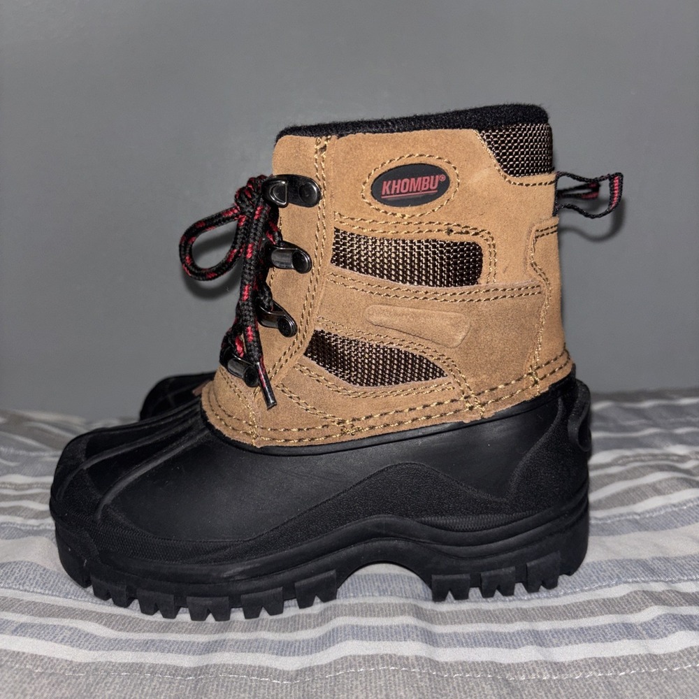 KHOMBU WINTER SNOW BOOTS KIDS SIZE 12M CAMEL BROWN Style 14889